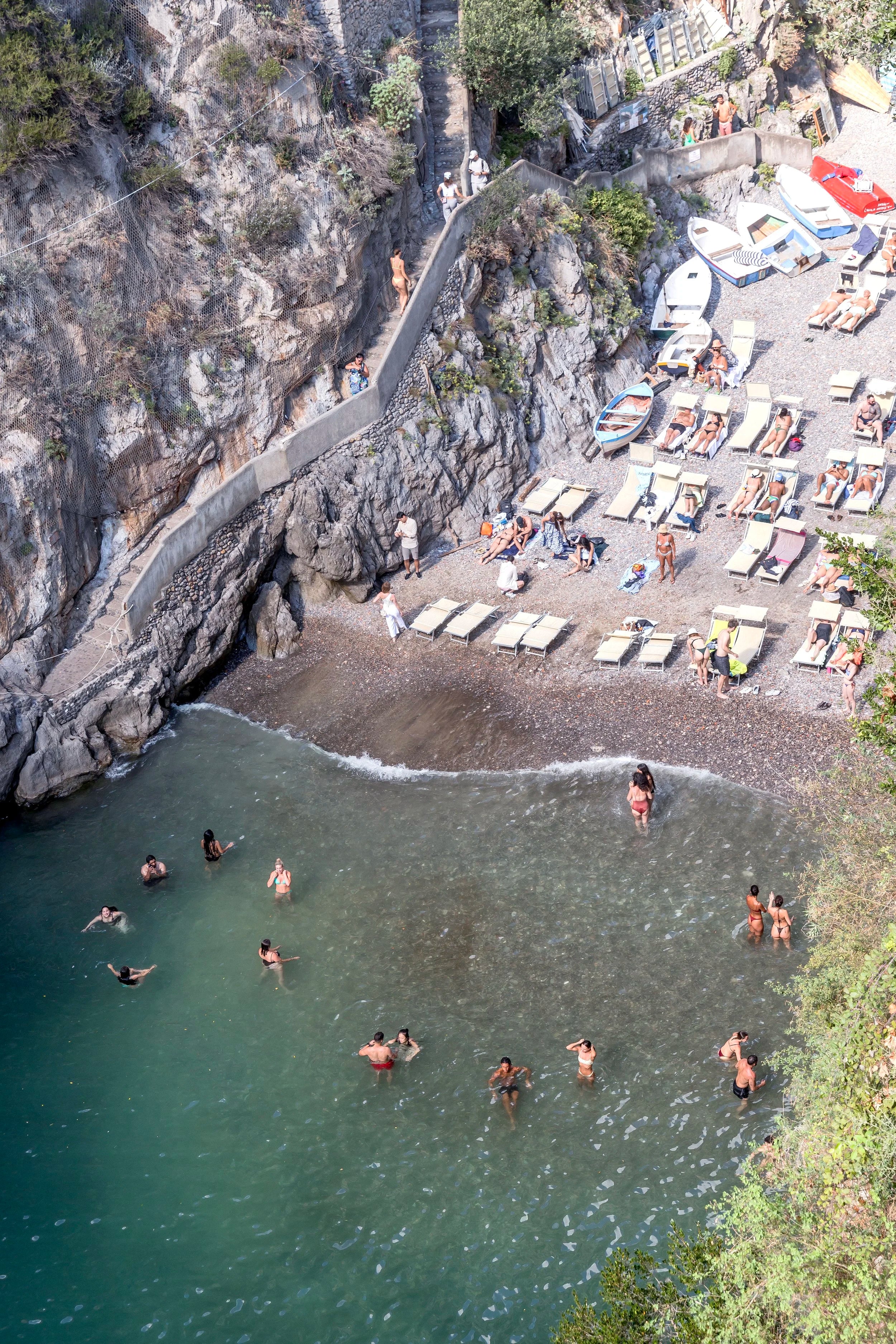 Sunbathers at Furore