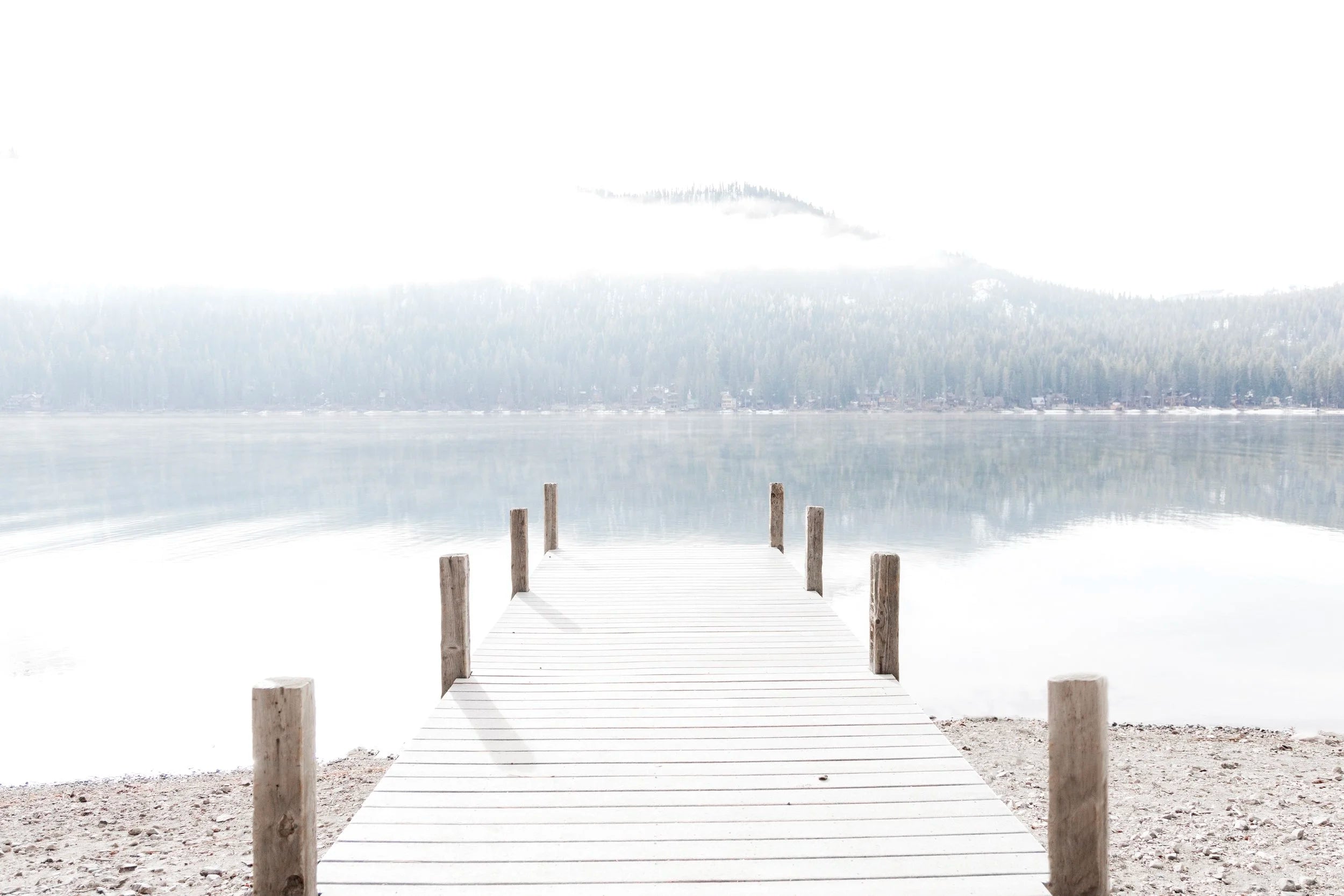 Foggy Morning Lake Dock